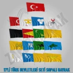17'li Türk Devletleri Seti Tüm Ölçülerde (Sopalı)