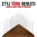 27'li Türk Devletleri Ahşap Kaide +Direkleri