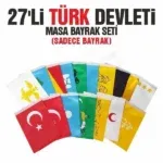 27'li Türk Devletleri Masa Bayrakları