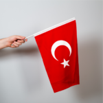Alpaka 20x30 cm Sopalı Türk Bayrağı (10'lu)